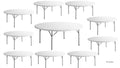 White 72 Inch Round Plastic Folding Table M516