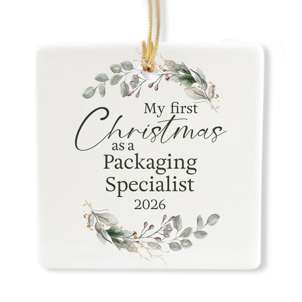 Ceramic 3-inch Square-Shaped Ornament J2074