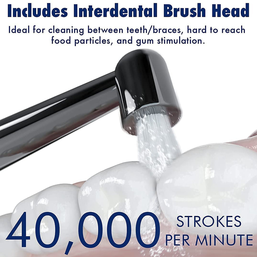 Rechargeable Electric Toothbrush Set with 14 Brush Heads J819564