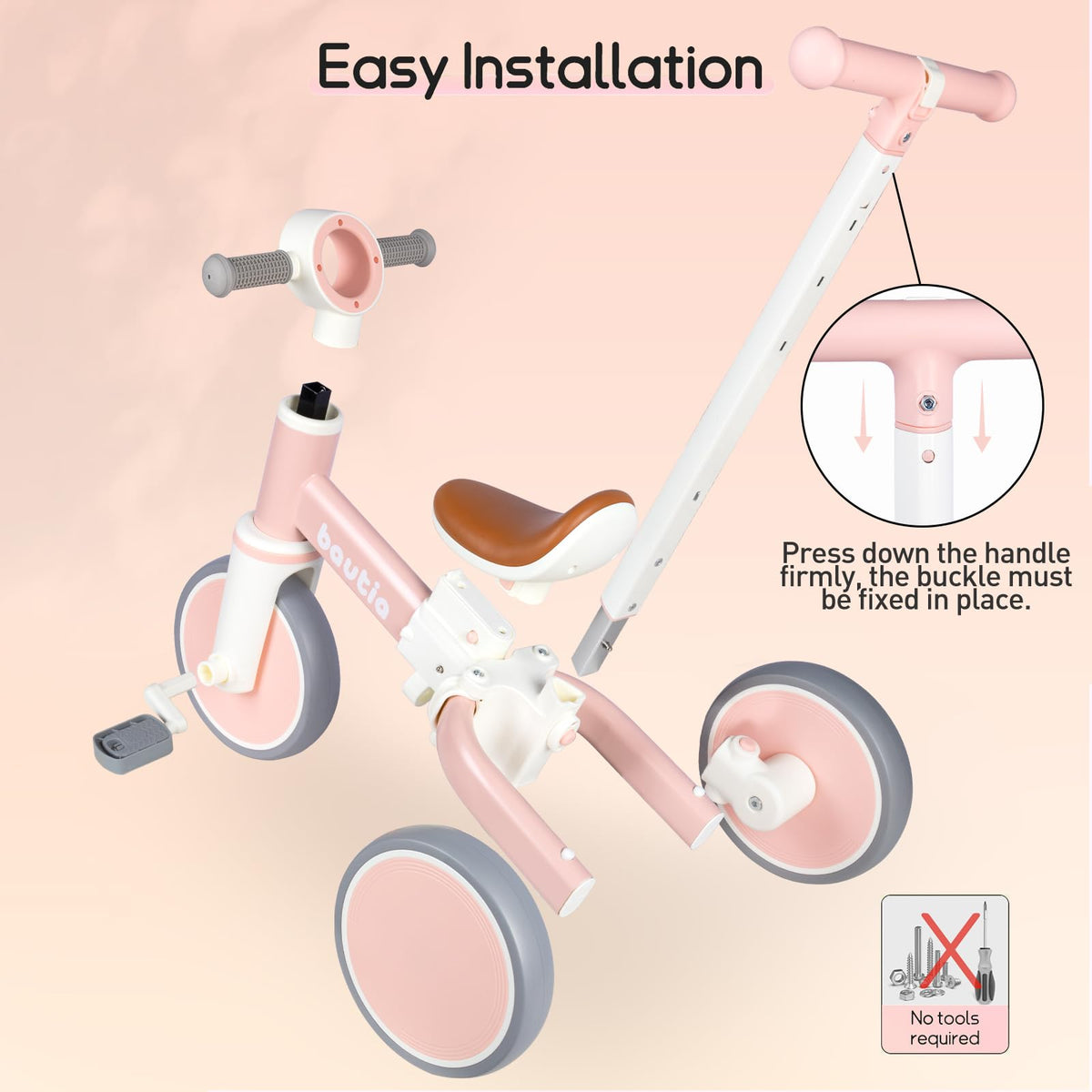 5 in 1 Toddler Bike with Push Handle L539227