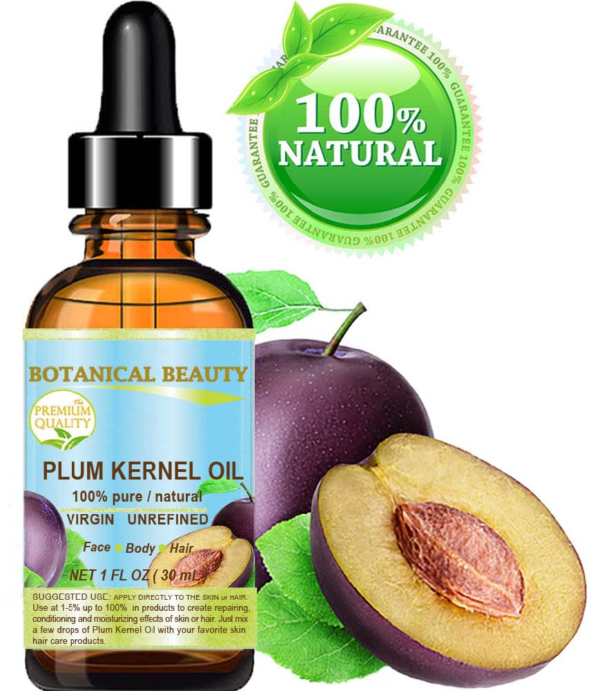 100% Pure Natural Virgin Unrefined Cold Pressed Plum Kernel Oil 1 oz G7482