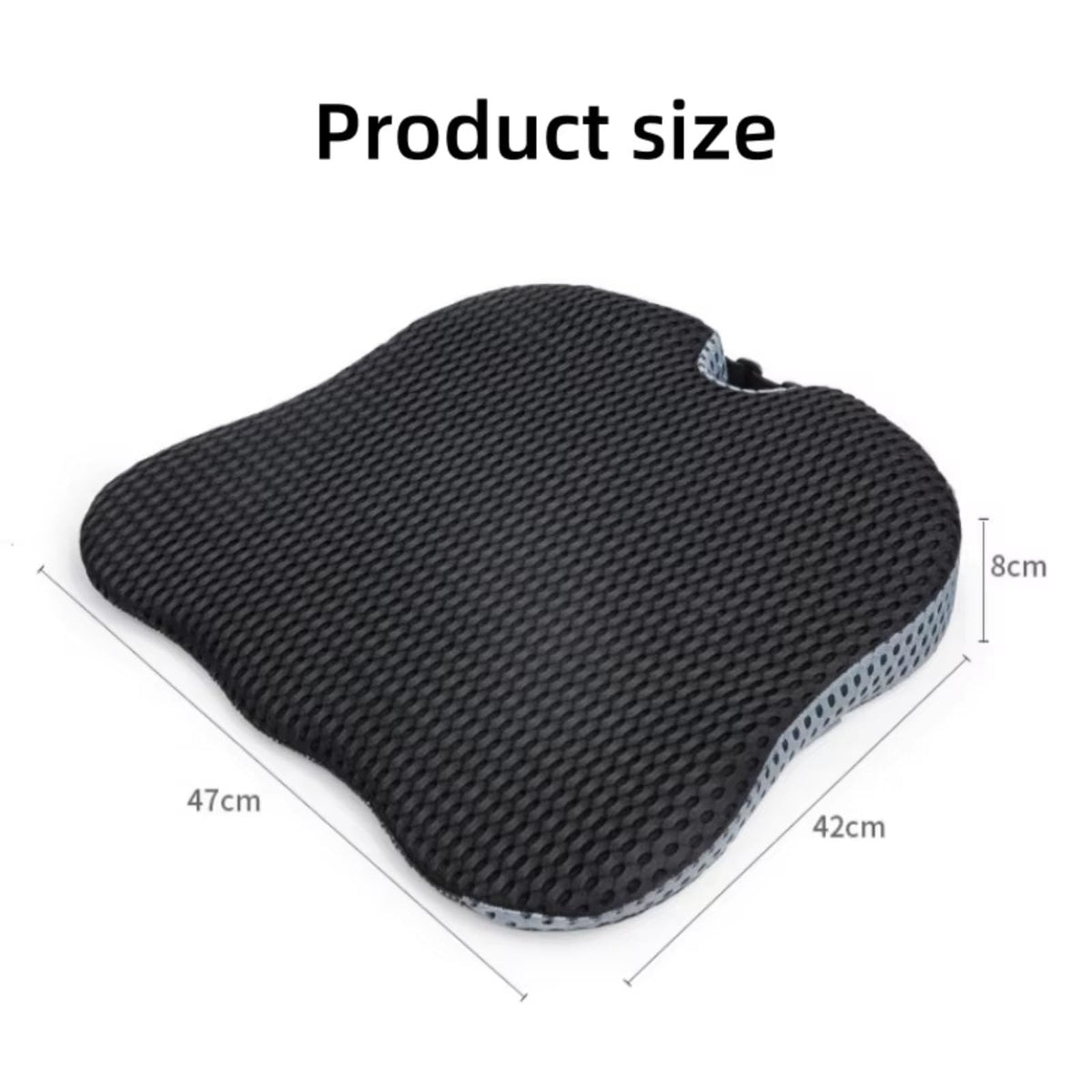 Grey Memory Foam Car Seat Booster Cushion I808957