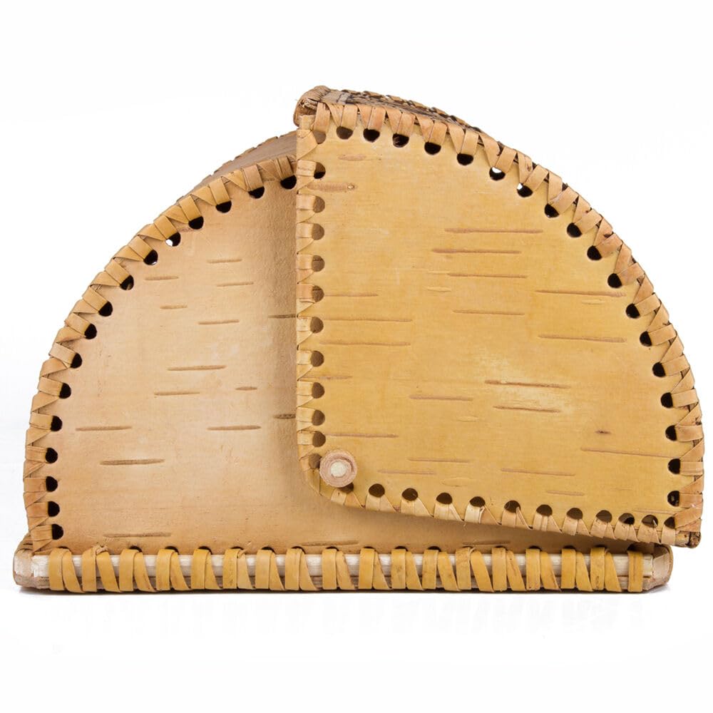 Birds Pattern Birch Bark Bread Box N722845