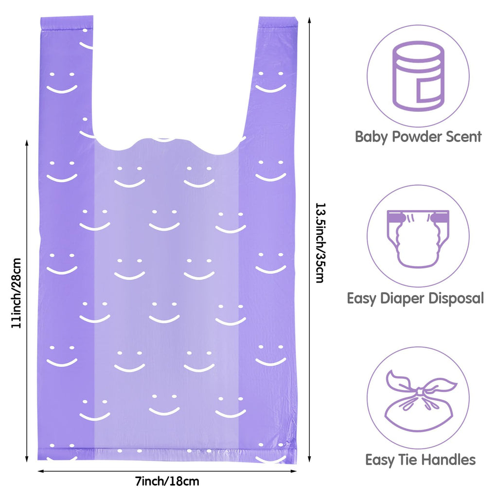 1600 Count Scented Disposable Diaper Bags with Tie Handle Y9857
