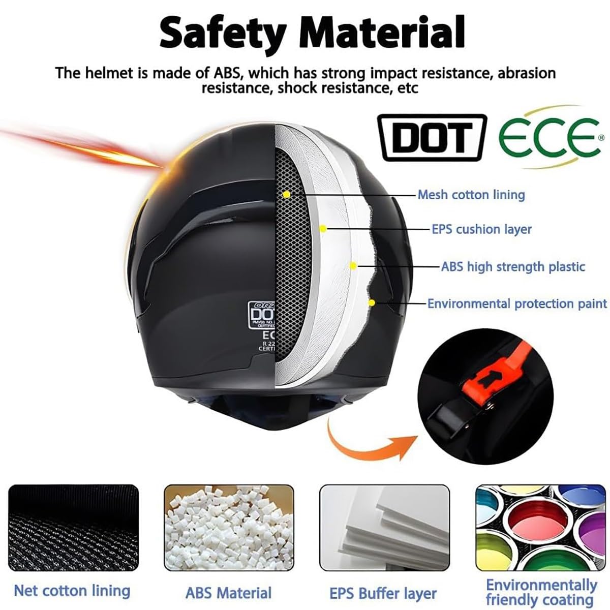 Flip Up Full Face Bluetooth Motorcycle Helmet with Dual Visor N331909