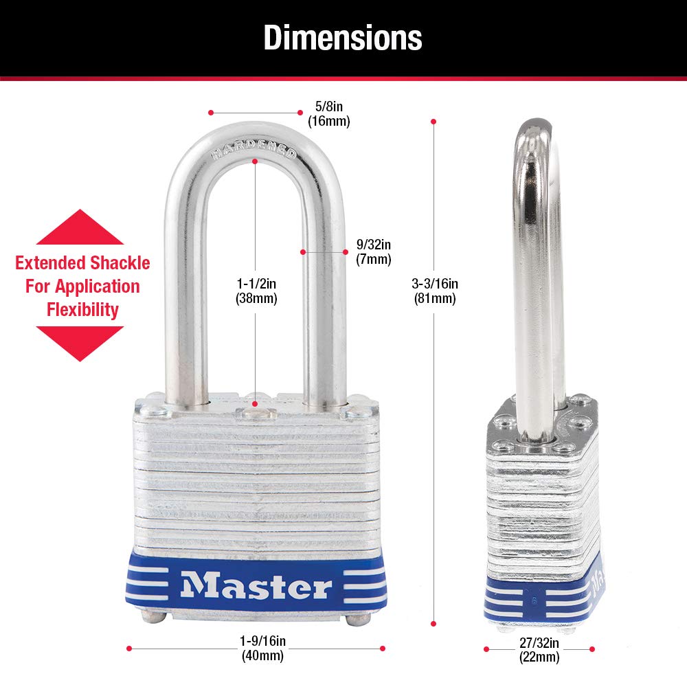 Outdoor Keyed-Alike Padlock 4 Pack C33625
