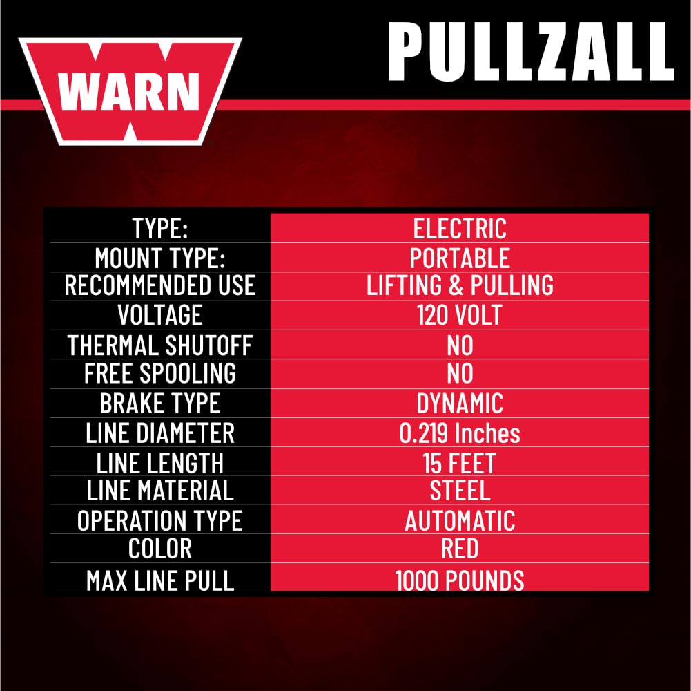 120V AC Electric Winch with 1/2 Ton Capacity P33822