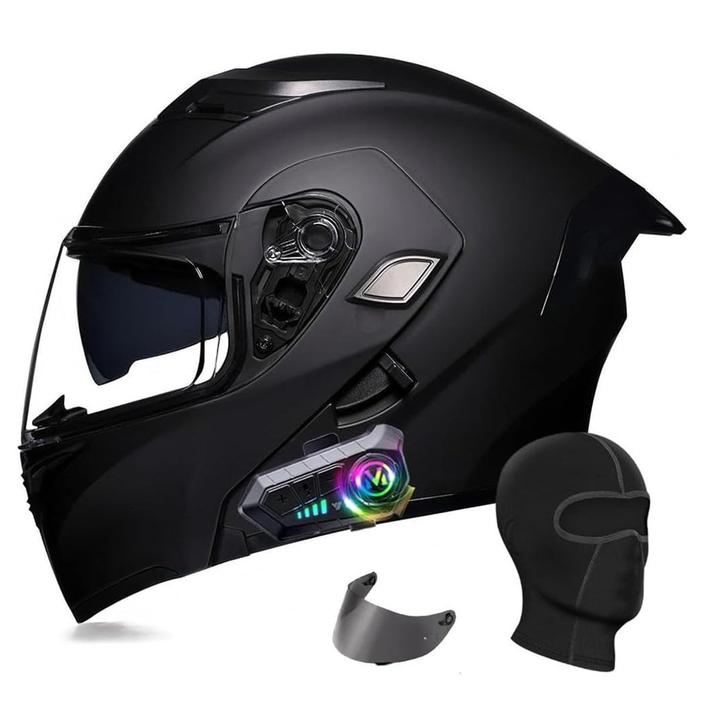 Flip Up Full Face Bluetooth Motorcycle Helmet with Dual Visor N331909