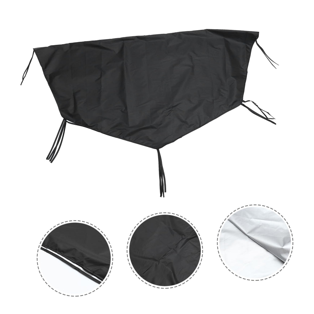 Waterproof Sunproof Dog Playpen Roof Cover 210D Oxford Cloth Black Y63116