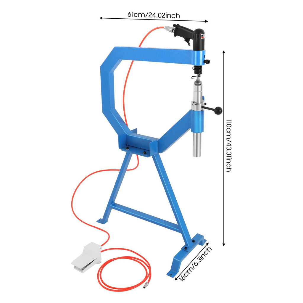 4 Inch Pneumatic Planishing Hammer with Cast Iron Stand and Foot Pedal N95988