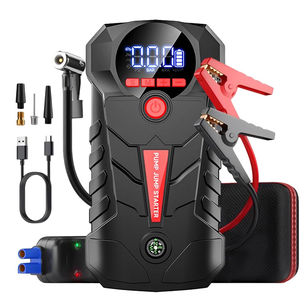 4-in-1 Car Battery Jump Starter with 150PSI Tire Inflator S164285