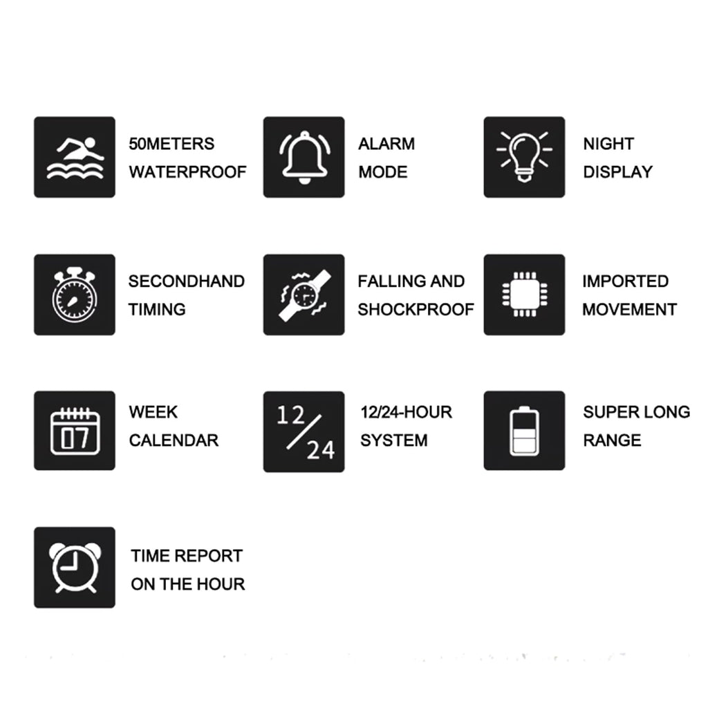 Water Resistant LED Digital Wrist Watch I96400