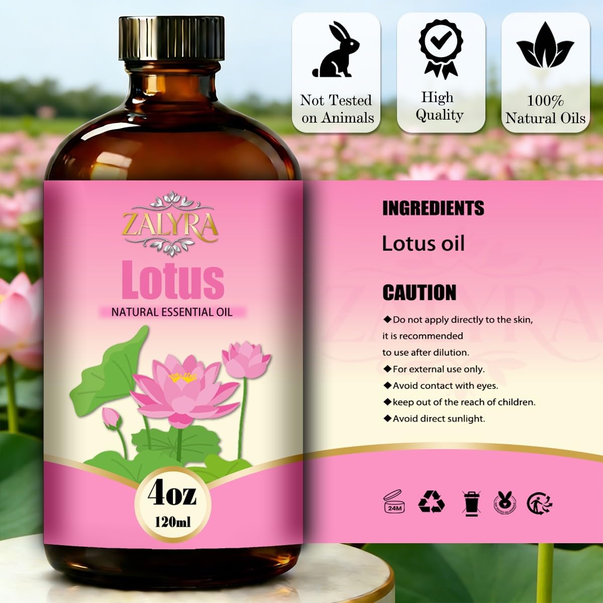 Lavender&Lotus Essential Oil 4 Fl Oz+0.33 Fl Oz W3504