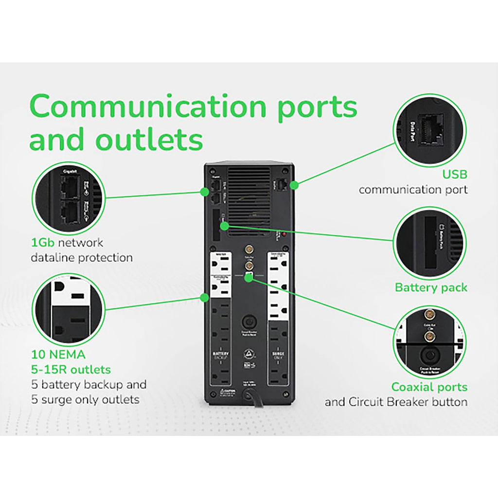 1500VA/900W UPS Battery Backup X312
