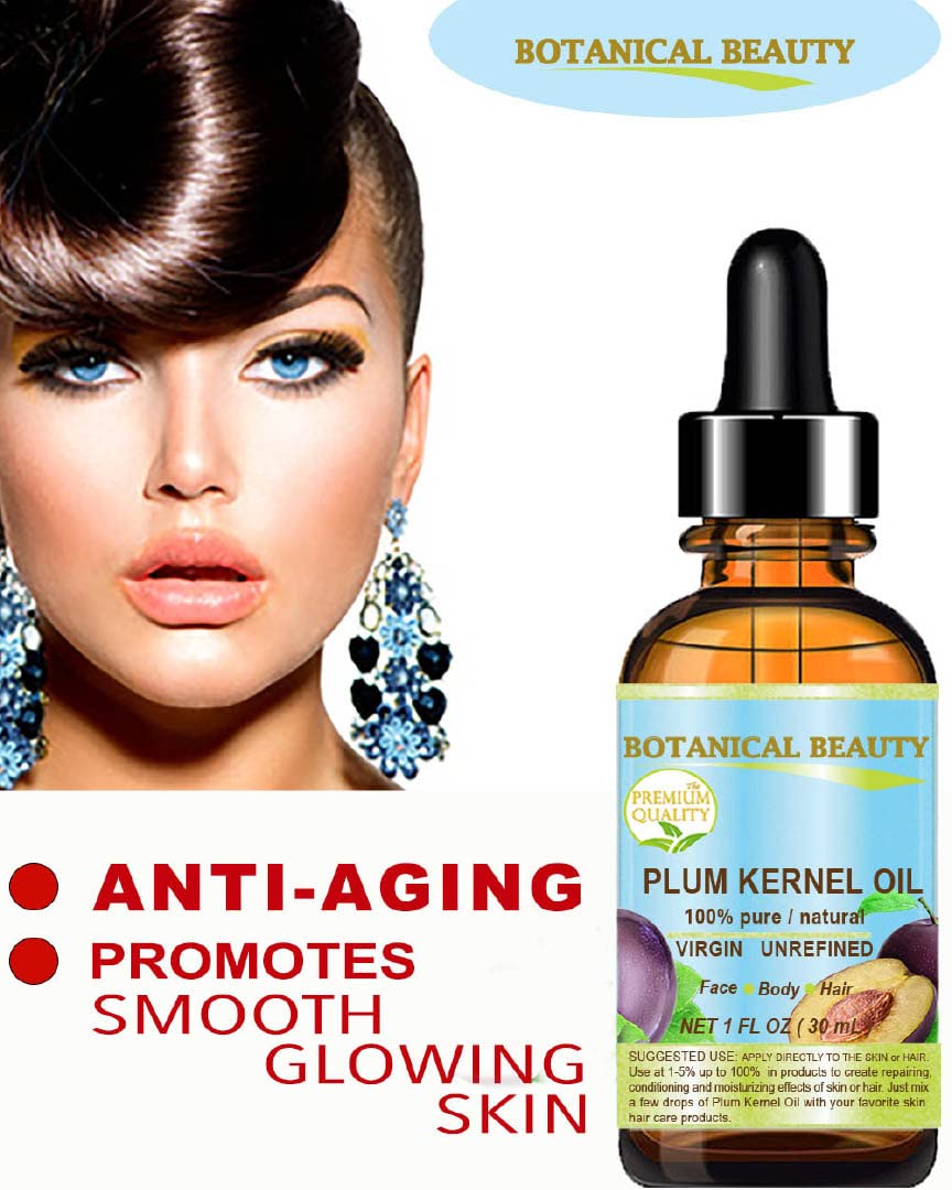 100% Pure Natural Virgin Unrefined Cold Pressed Plum Kernel Oil 1 oz G7482