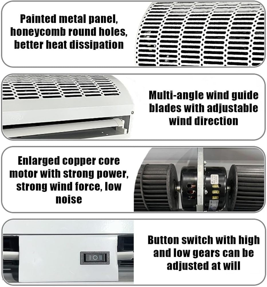 Wall Mounted Air Curtain, 2-Speed with Remote Control C50168