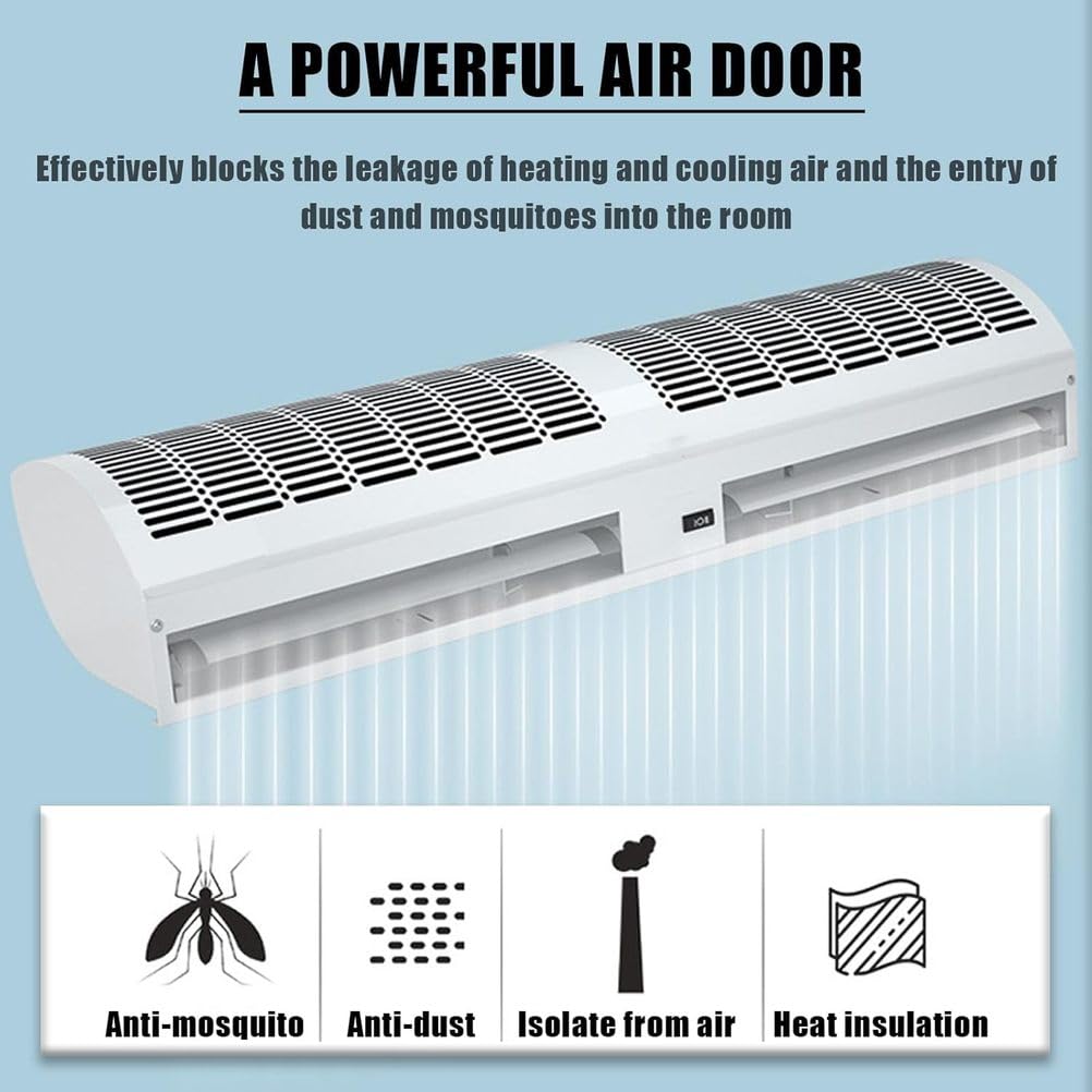 Wall Mounted Air Curtain, 2-Speed with Remote Control C50168