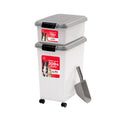 Dog Food Storage Container, Up to 30+11 lbs, Gray B743562
