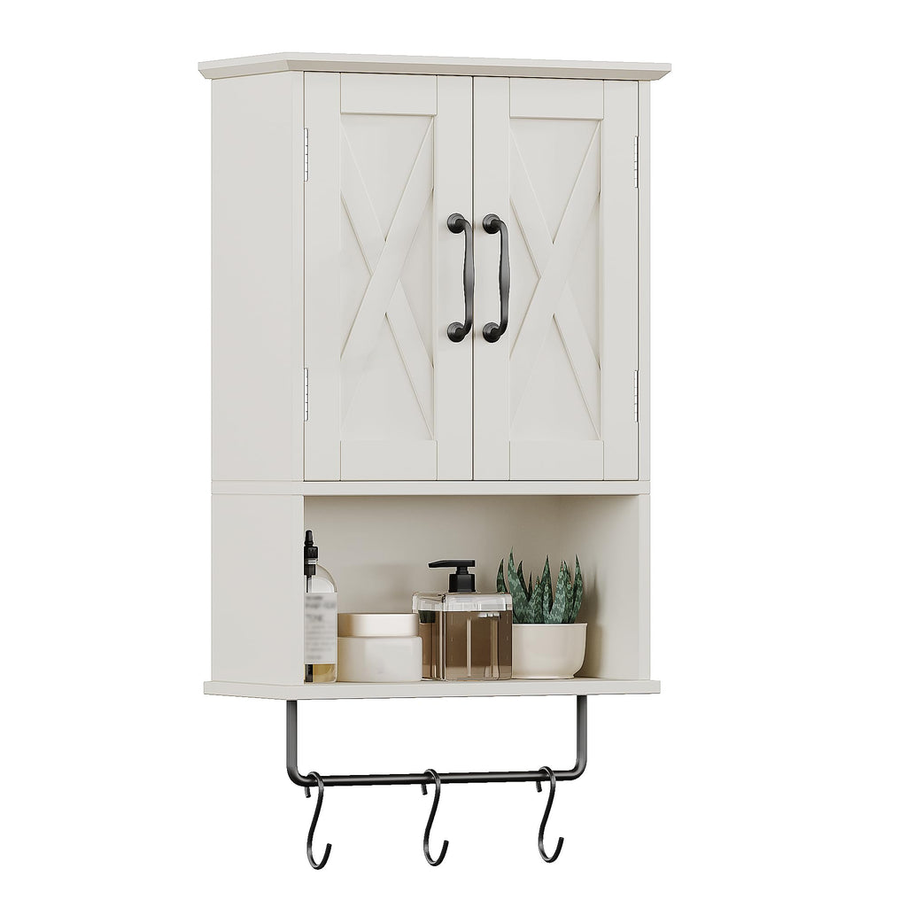 Small Medicine Cabinet with Towel Bar and 3 Hooks R445969