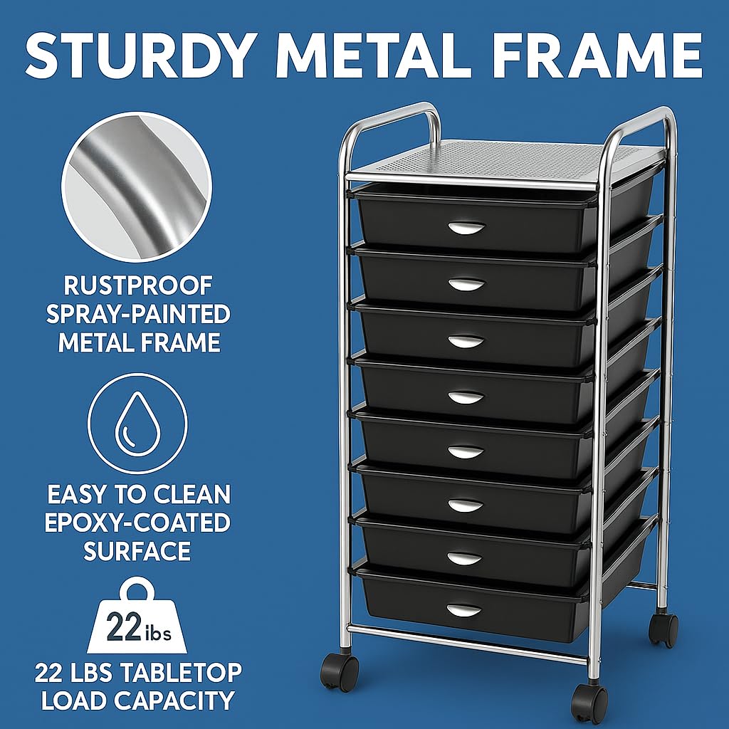 10 Drawer Rolling Storage Organizer A204