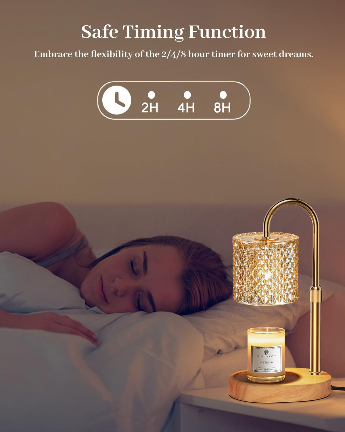 Candle Warmer Lamp with Timer Dimmer Adjustable Height M666312