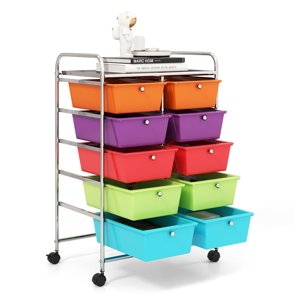 10 Drawer Rolling Storage Cart V499354