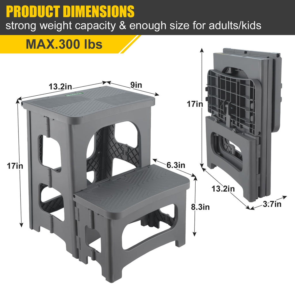 Folding 2-Step Non-Slip Step Stool O773342