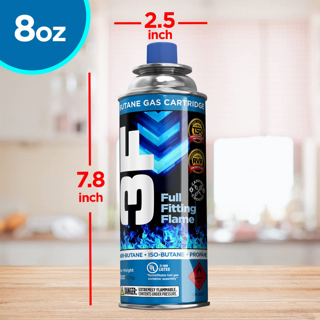 Butane Fuel Canister 8oz 4 Pack Z189