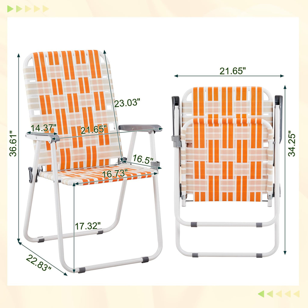 Folding Camping Chairs Set of 2 Steel M408067