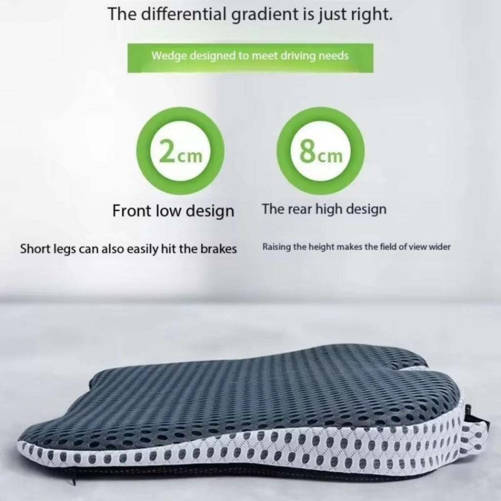 Grey Memory Foam Car Seat Booster Cushion I808957