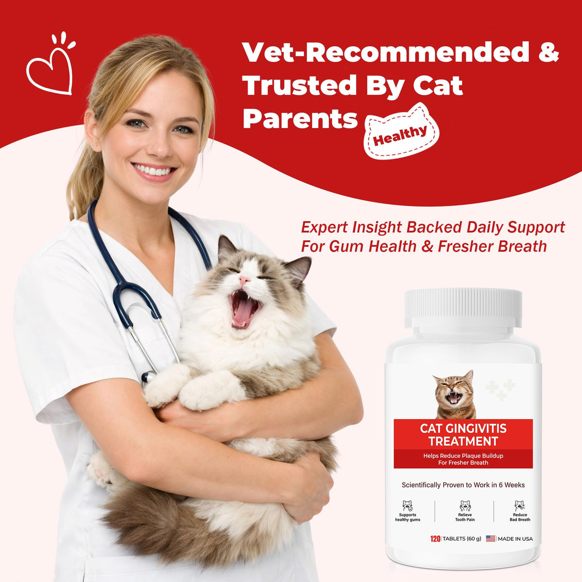 Cat Dental Care Tablets U4300