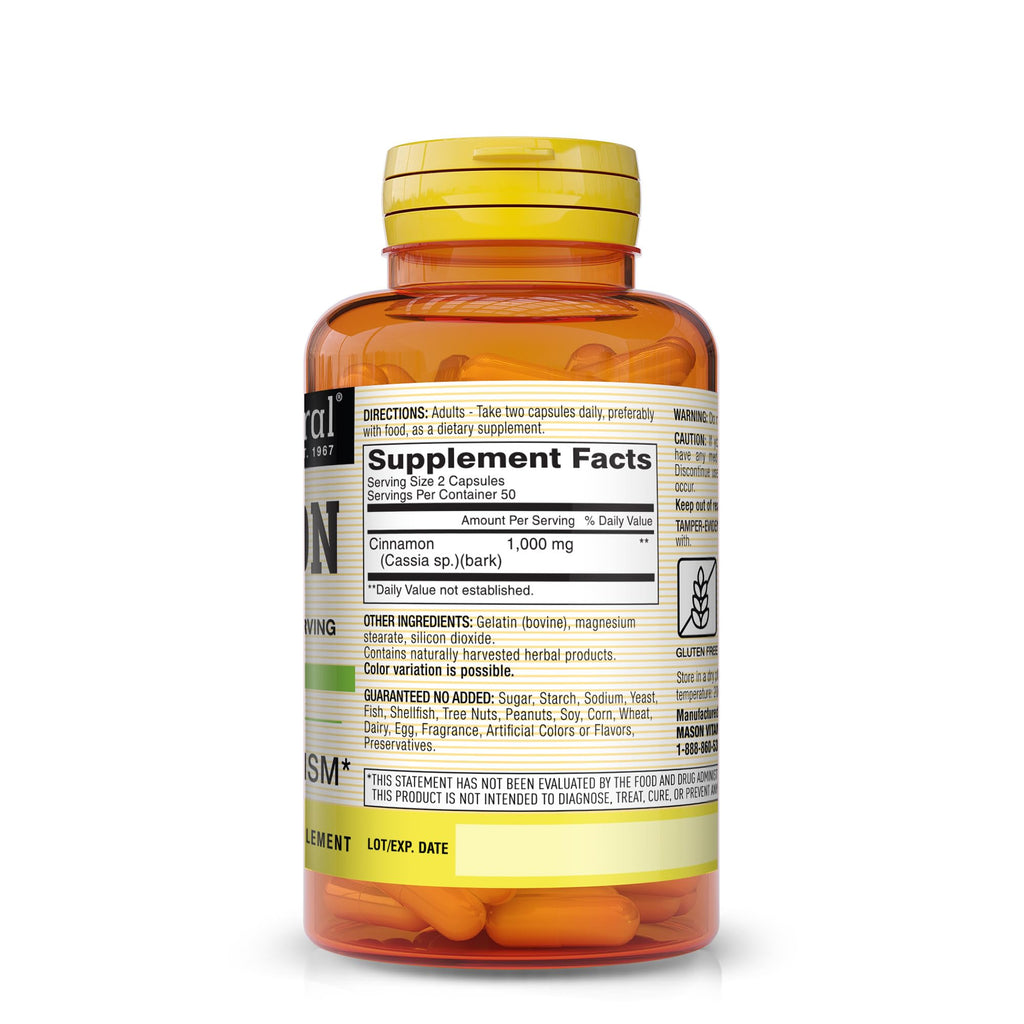 Cinnamon 1000 mg Dietary Supplement Capsules N693
