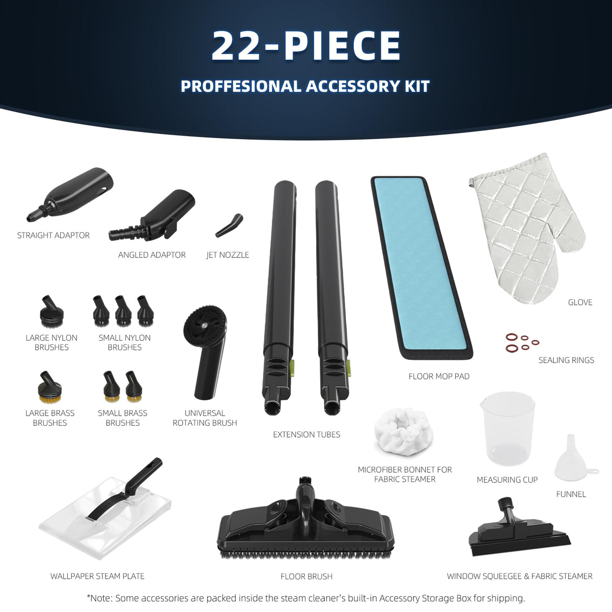 1500W High Pressure Steam Cleaner with 22 Accessories G445