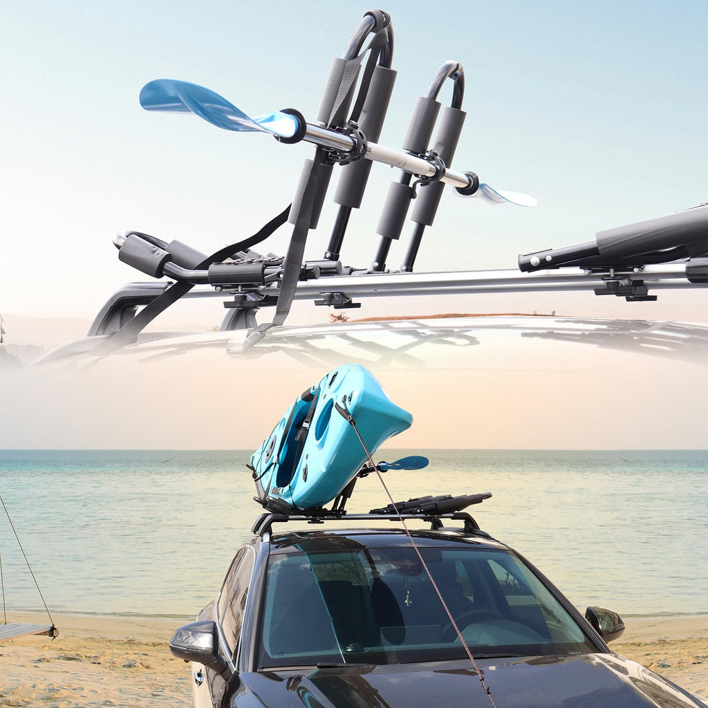 2 Pair Folding Adjustable Kayak Roof Rack Y52306