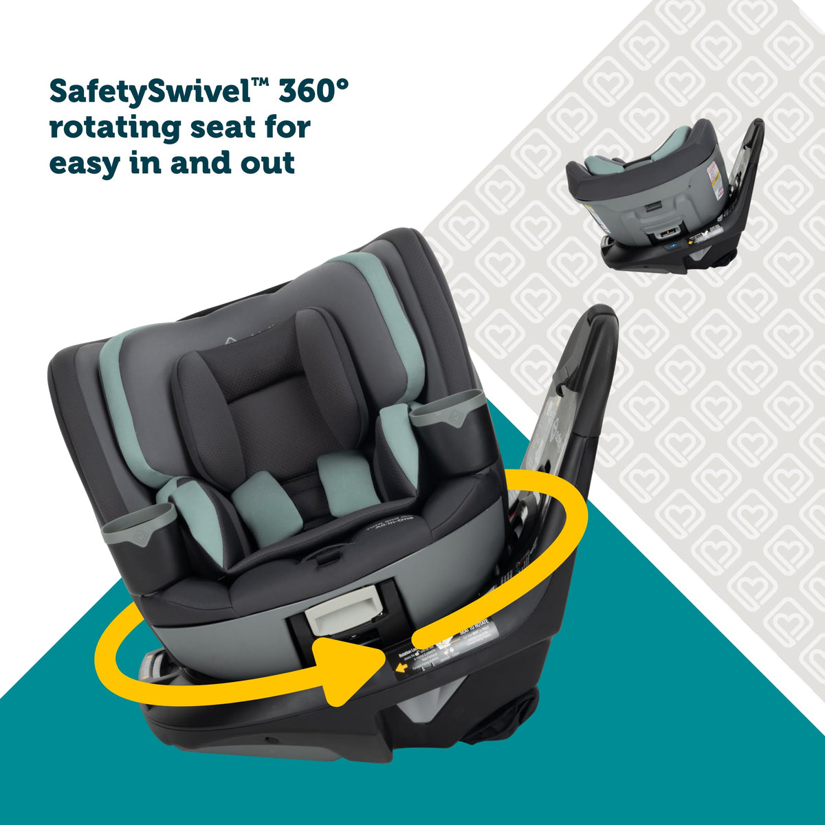 360 Rotating Convertible Car Seat, 5-100 lbs U6100