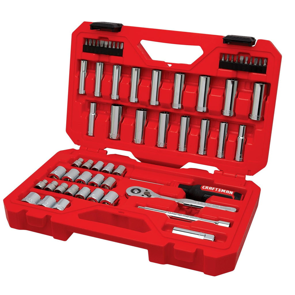 Mechanics Tool Set, 3/8 Inch Drive, 61 Piece Y488