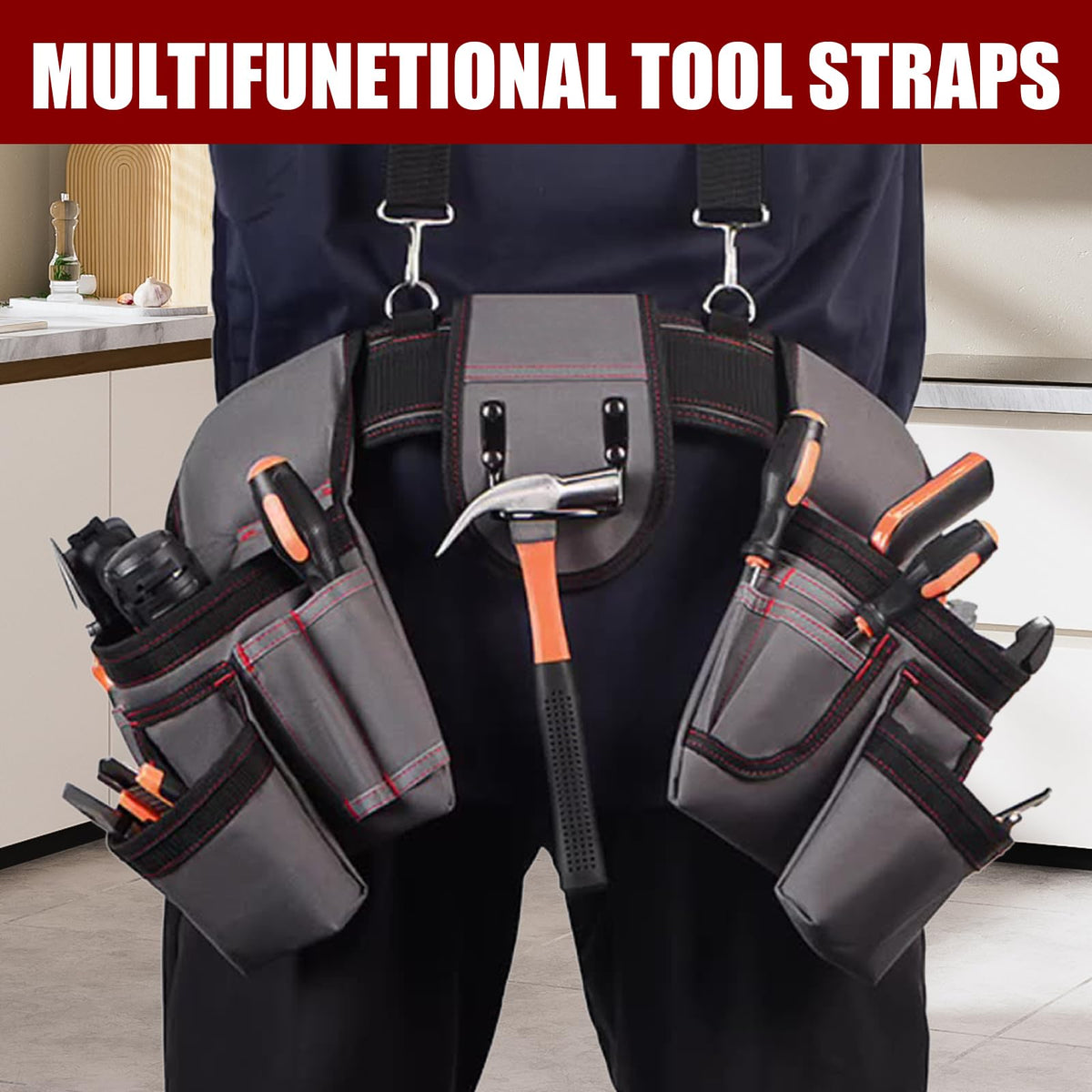 Heavy Duty 22 Pockets Adjustable Tool Belt F913