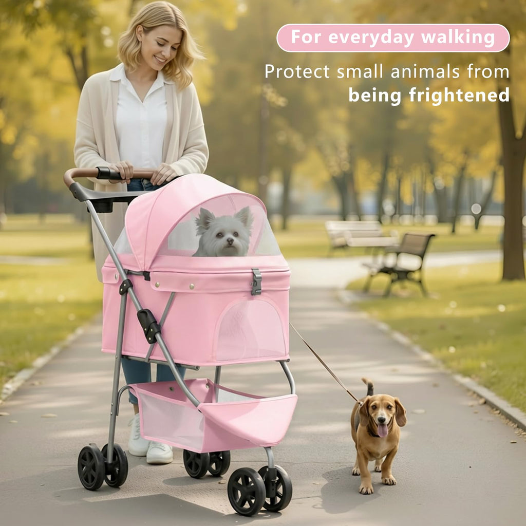 Pink Pet Stroller E6852