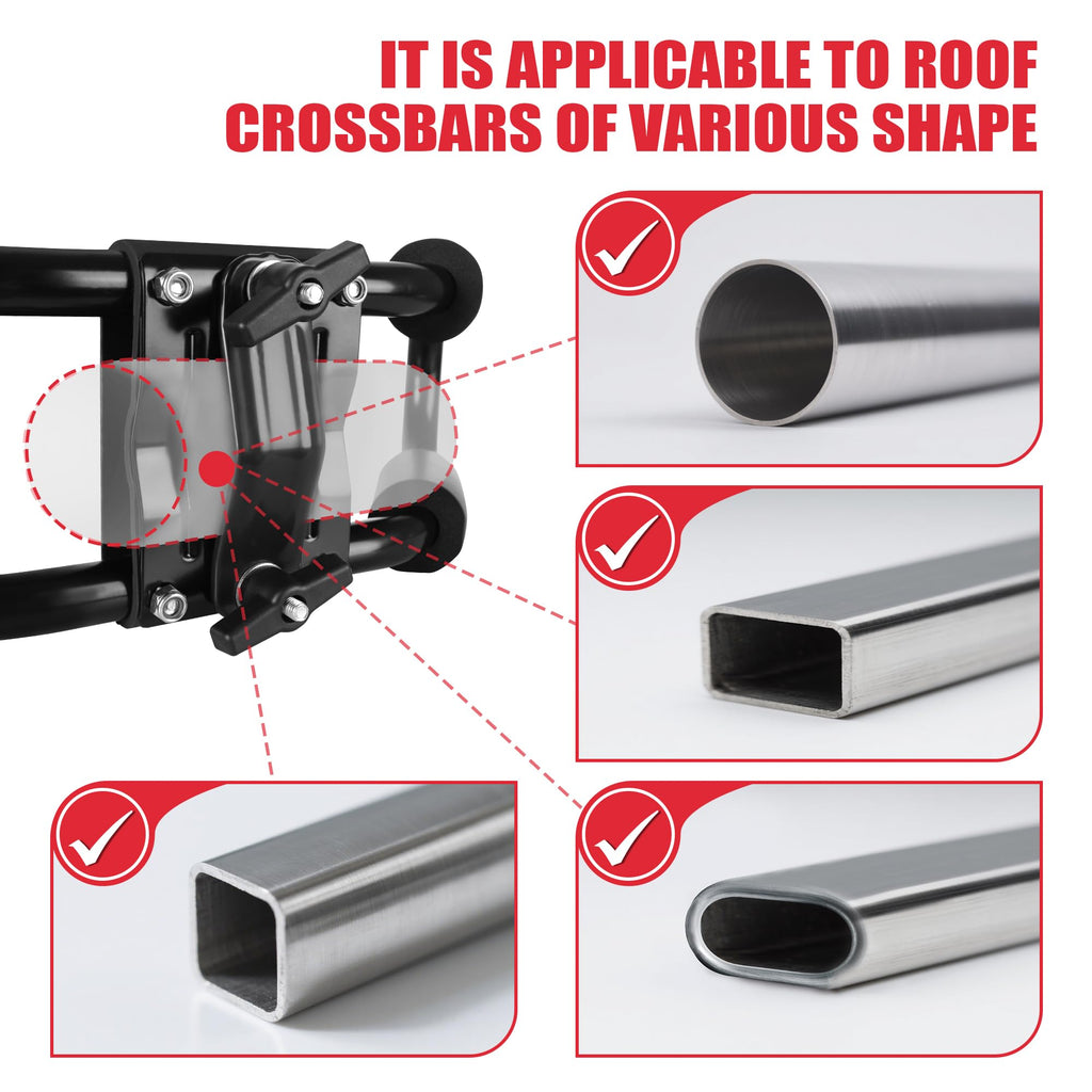2 Pair Folding Adjustable Kayak Roof Rack Y52306