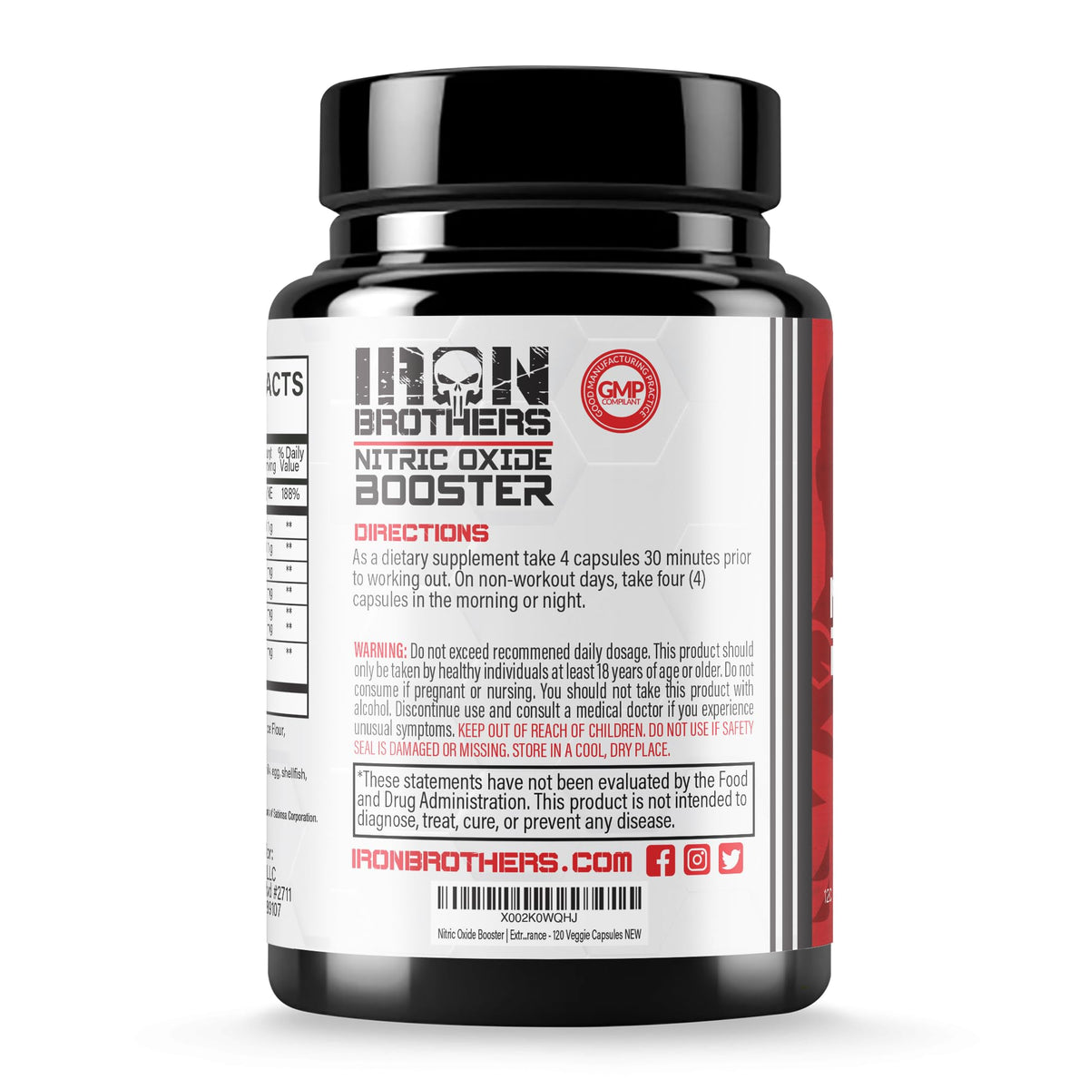 120 Vegan Capsules Nitric Oxide Supplement H678