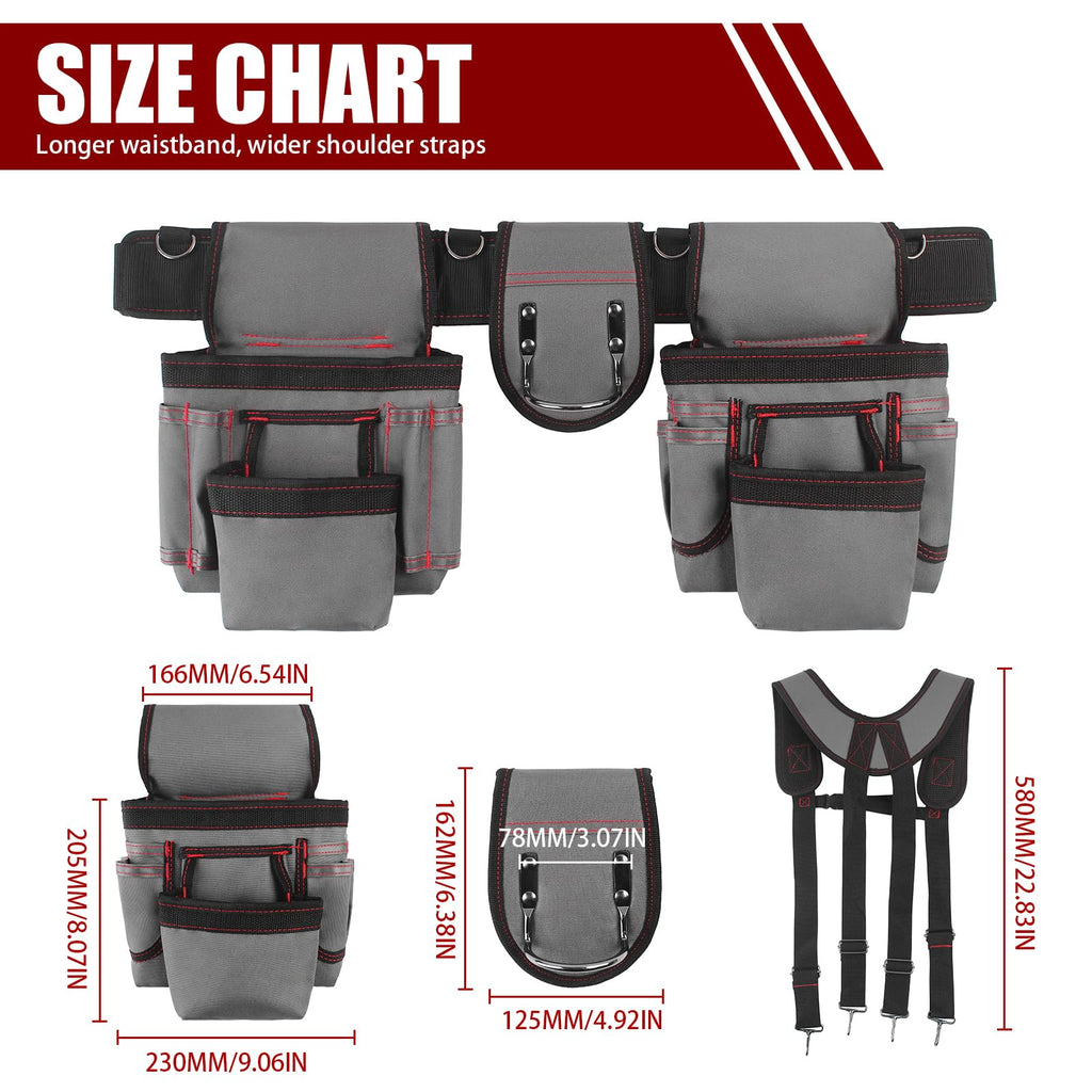 Heavy Duty 22 Pockets Adjustable Tool Belt F913