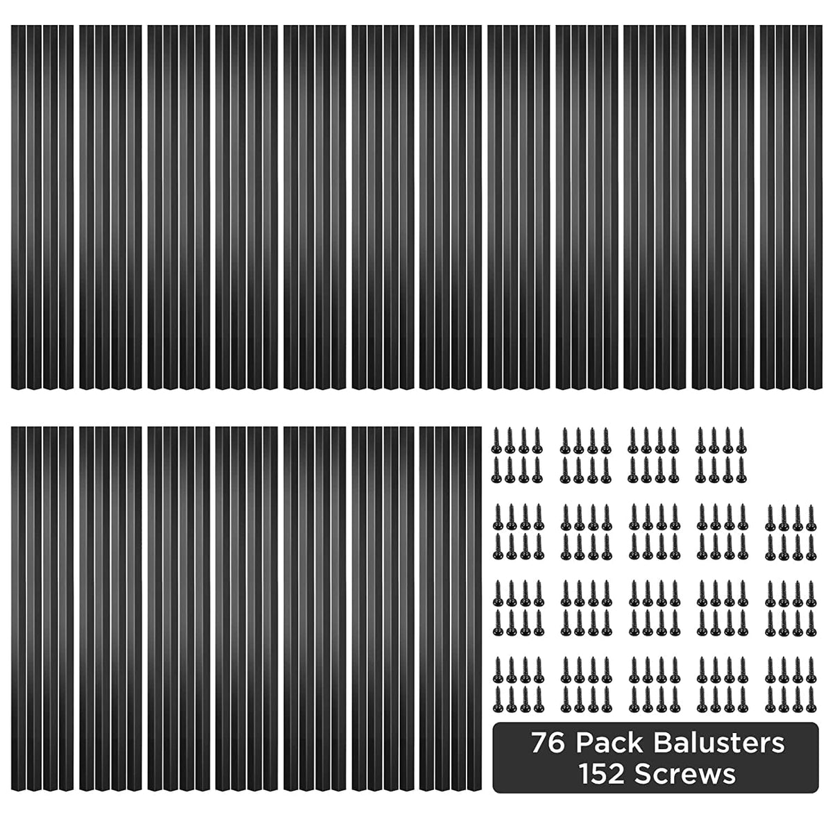 101 Pack 32" Black Metal Balusters F91078