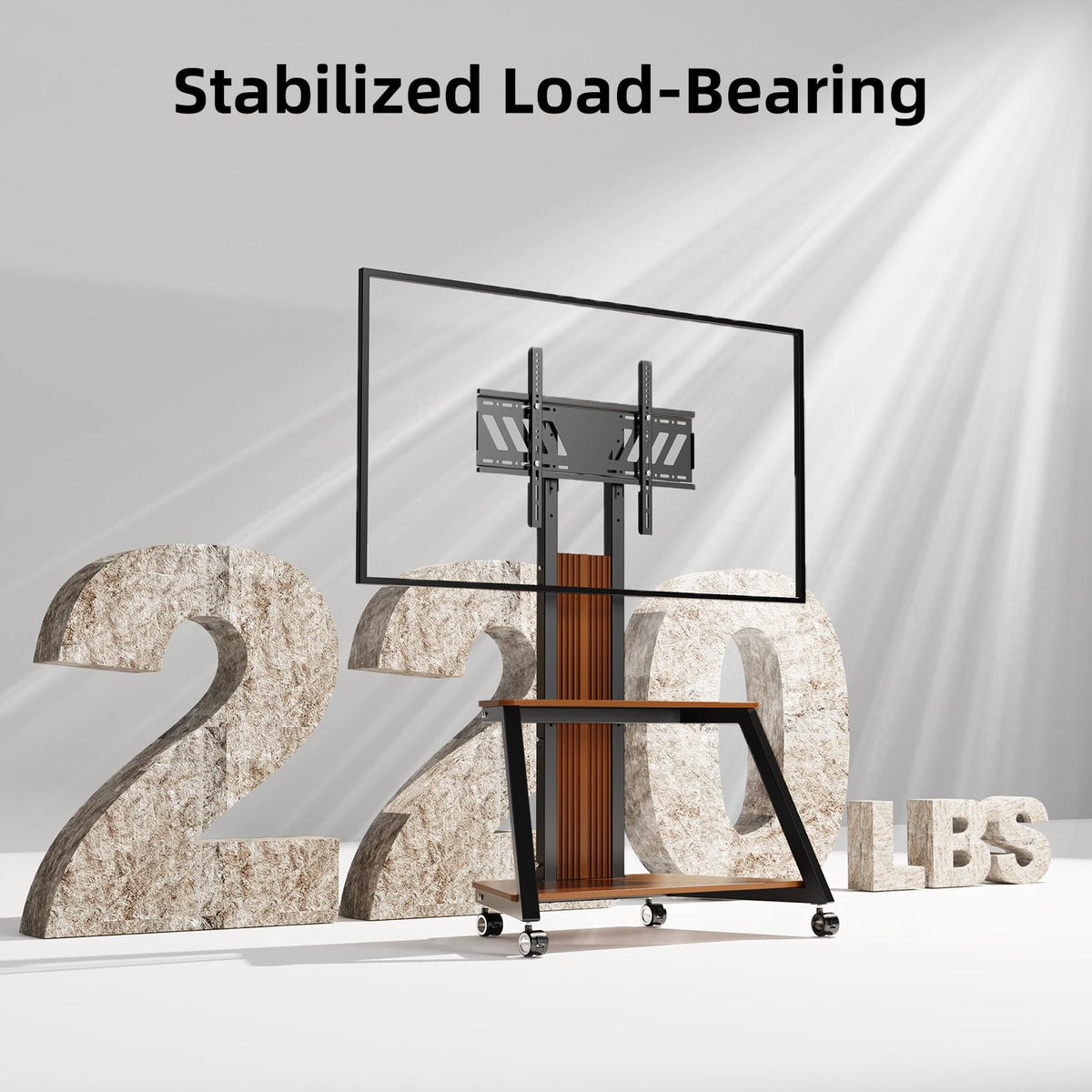 Heavy Duty Mobile TV Stand with Wheels Q280993