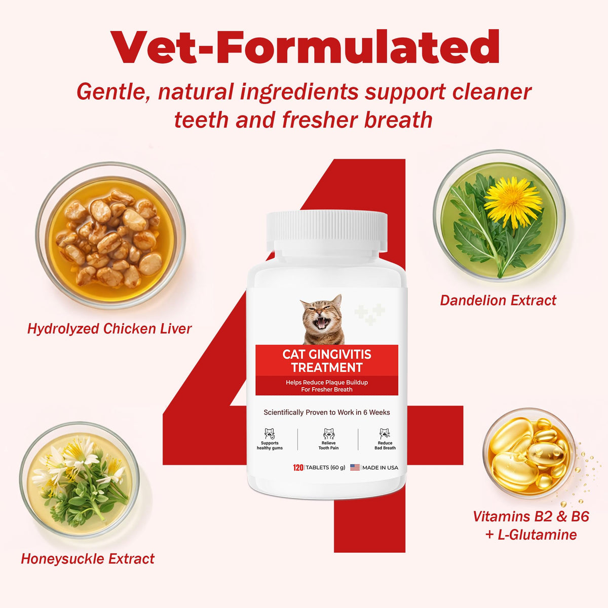 Cat Dental Care Tablets U4300