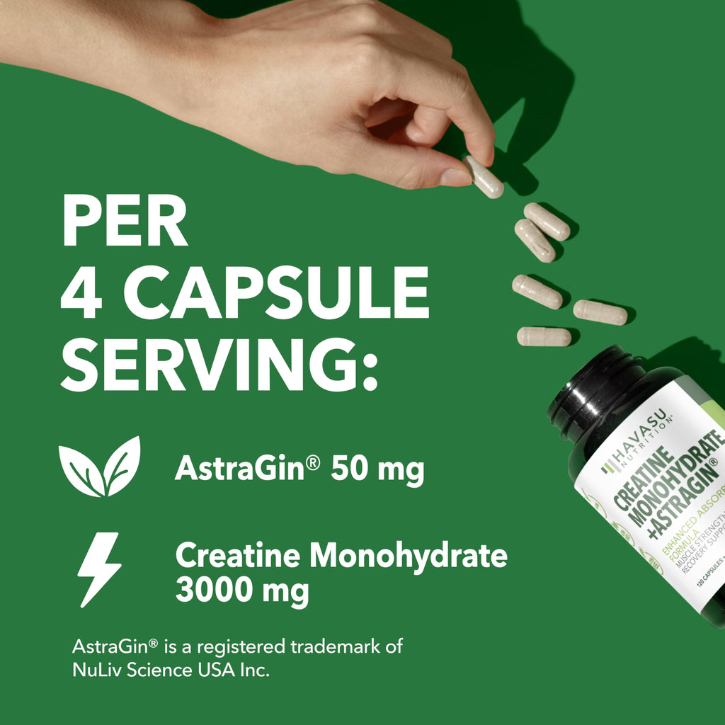Creatine Monohydrate Capsules 3g Per Serving E484