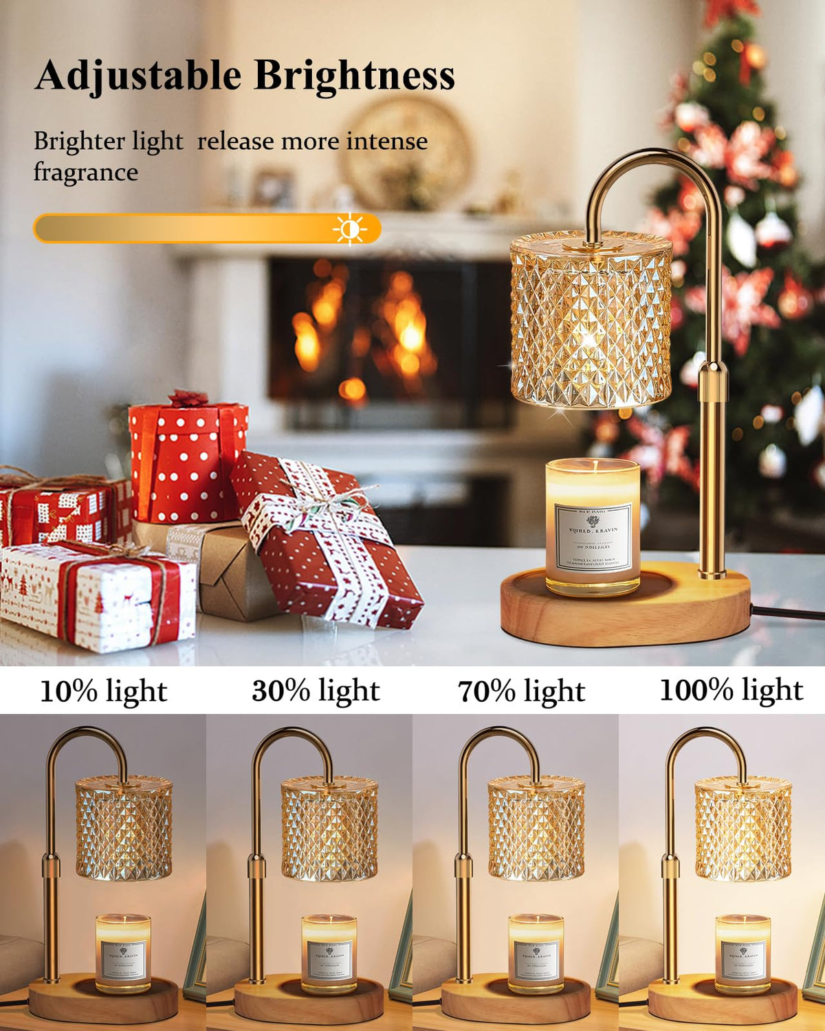 Candle Warmer Lamp with Timer Dimmer Adjustable Height M666312