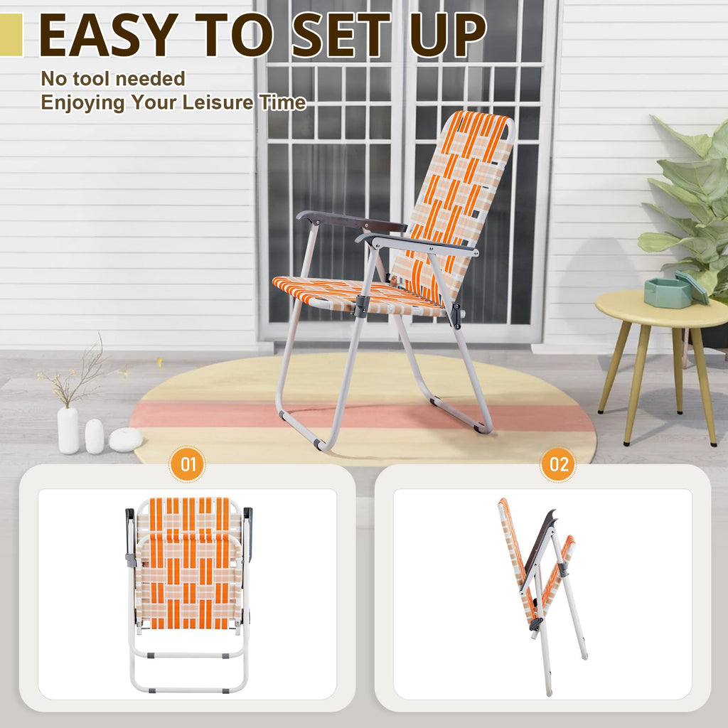 Folding Camping Chairs Set of 2 Steel M408067