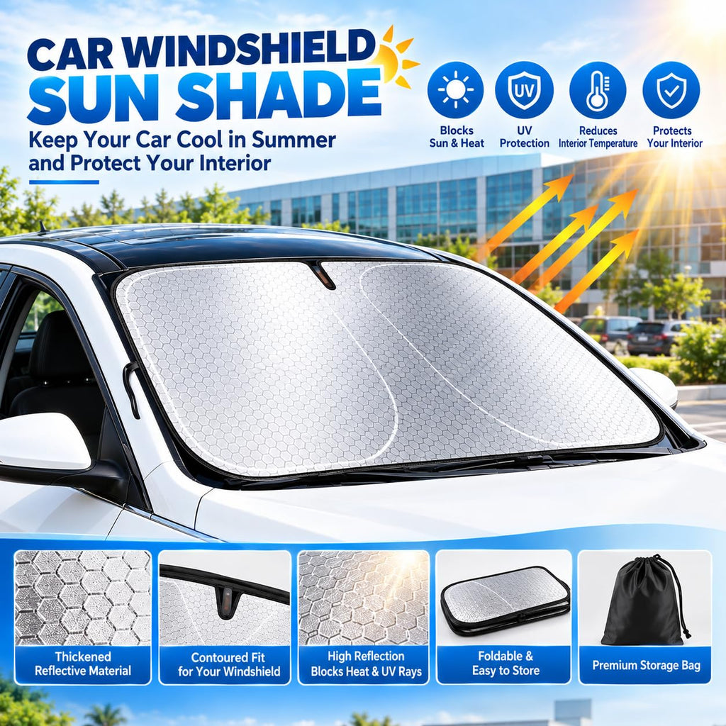 Car Windshield Sun Shade Graphene UV Protection F676369