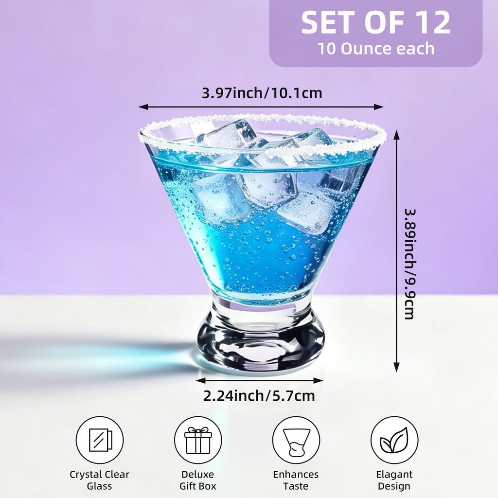 Stemless Martini Glasses Set of 12 E990651