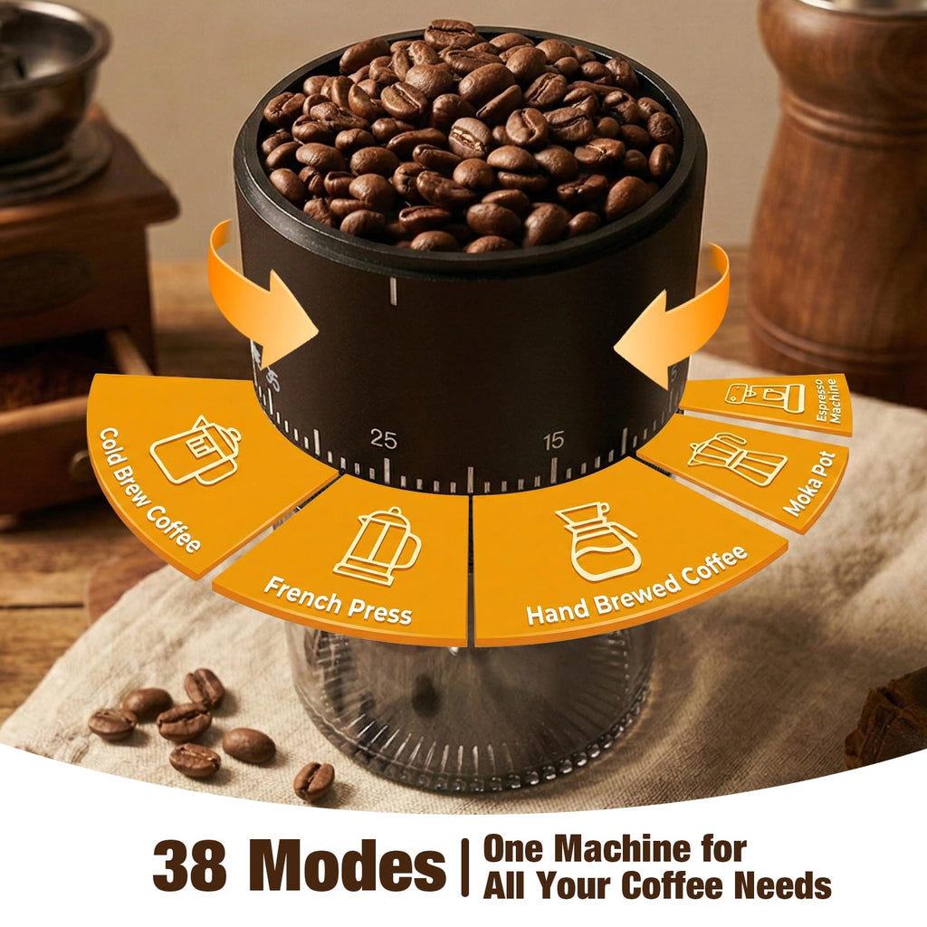 Portable Electric Burr Coffee Grinder with Ceramic Conical Burr O20807